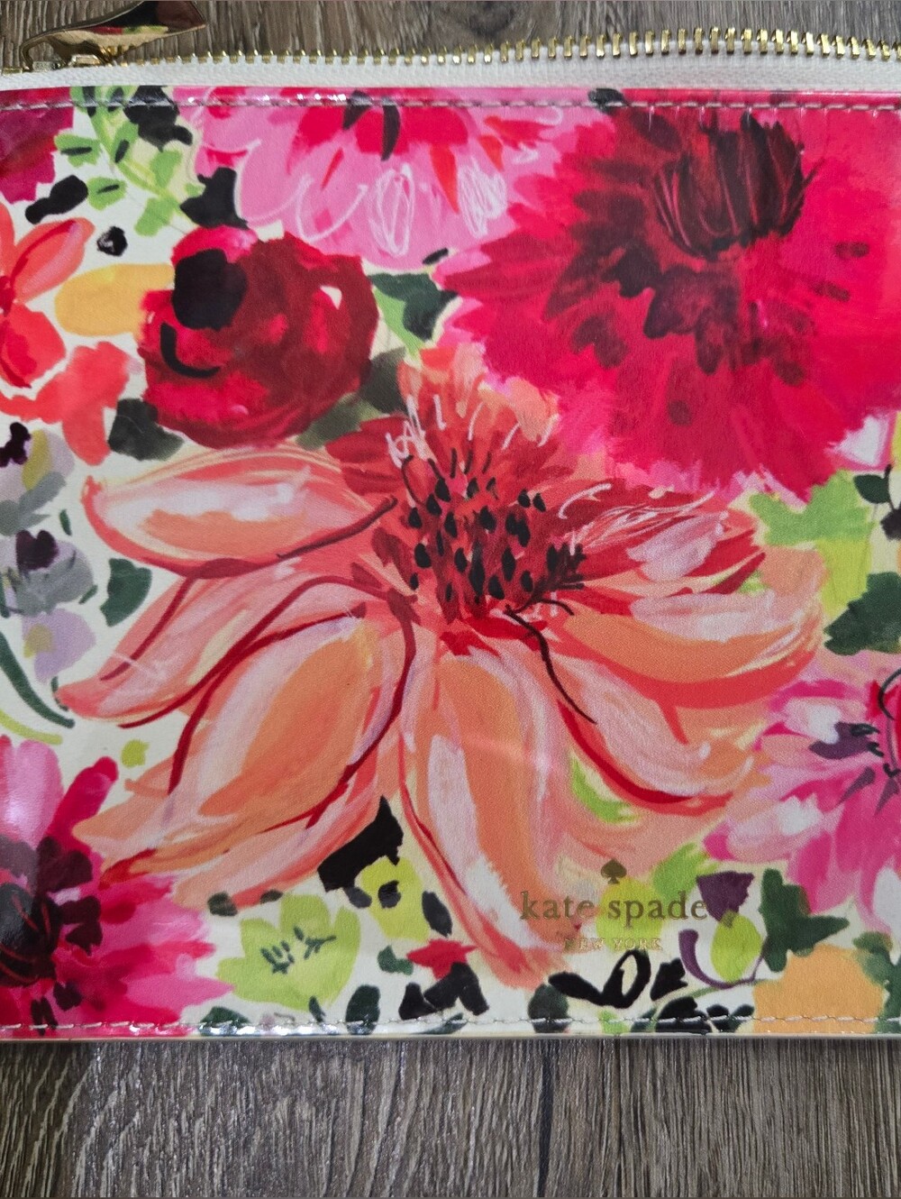 kate spade Floral Zip Pouch in Pink Multi